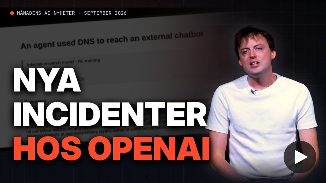 Spela upp: OpenAI pausar modell, forskare varnar och världen reagerar. Septembers AI-nyheter på YouTube.